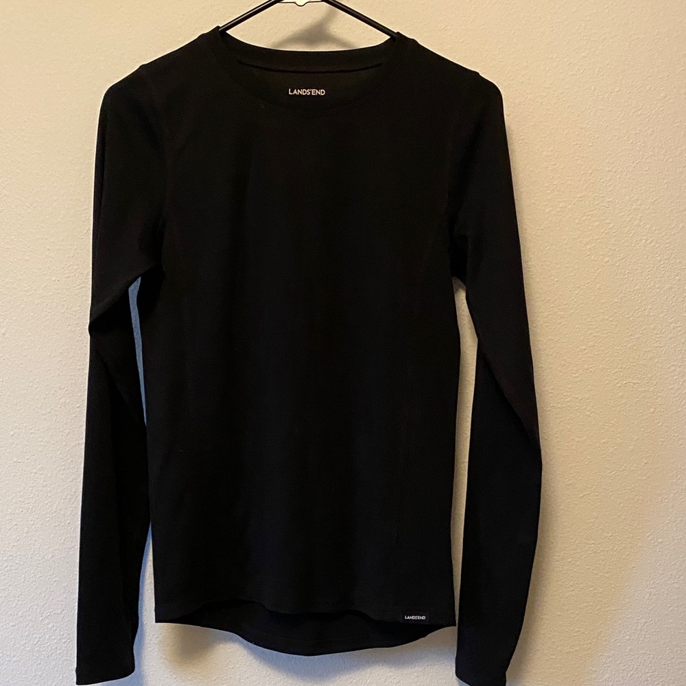 Lands' End Kids Classic Black Extra Layer Top